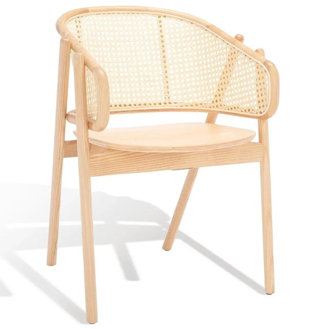 Safavieh Emmy Rattan Back Dining Chair - Natural For Sale - Image 4 of 11