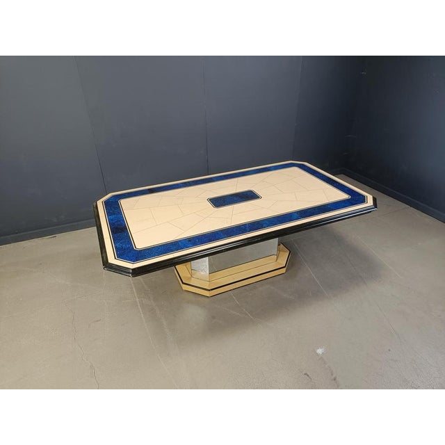 Glass Vintage Lacquered Dining Table, 1970s For Sale - Image 7 of 12