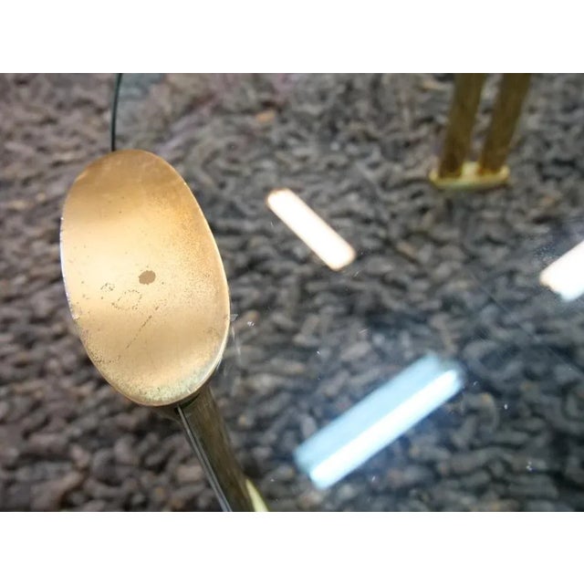 Italian Oval Table in Brass and Glass, 1970s For Sale - Image 14 of 15
