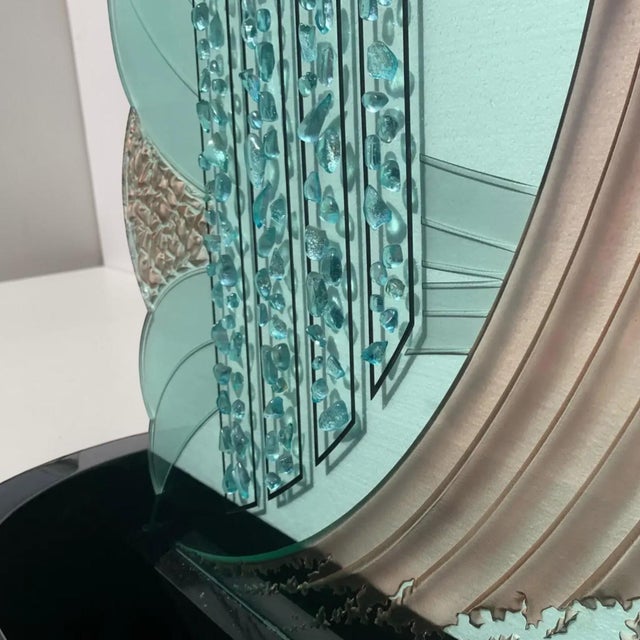 1990s Giz Studio Massive Art Deco Glass Floor Sculpture For Sale - Image 10 of 13