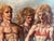Sand Mid-Century Pop Art Oil Painting Bodybuilders on Beach For Sale - Image 8 of 11