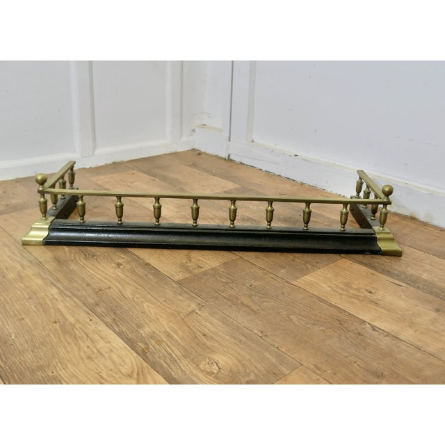 Victorian Brass and Iron Fender For Sale - Image 5 of 6