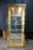 Vintage Hollywood Regency Brass & Glass Curio Display Cabinet Vitrine MCM 80" For Sale - Image 17 of 18