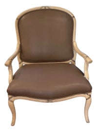 Example of Brown Leather Accent Chairs