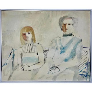 French Modernist Post Impressionist Provence Mod Women Jean Sardi Oil Painting For Sale