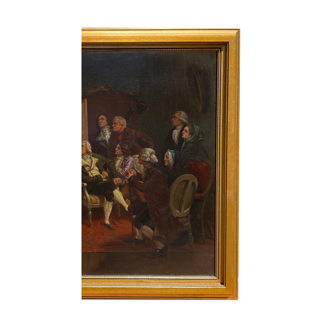 Antique French Oil Painting Claude Rouget De LiIsle Singing "La Marseillaise" by Isidore Alexandre Augustin Pils, Circa 1849 For Sale - Image 4 of 12