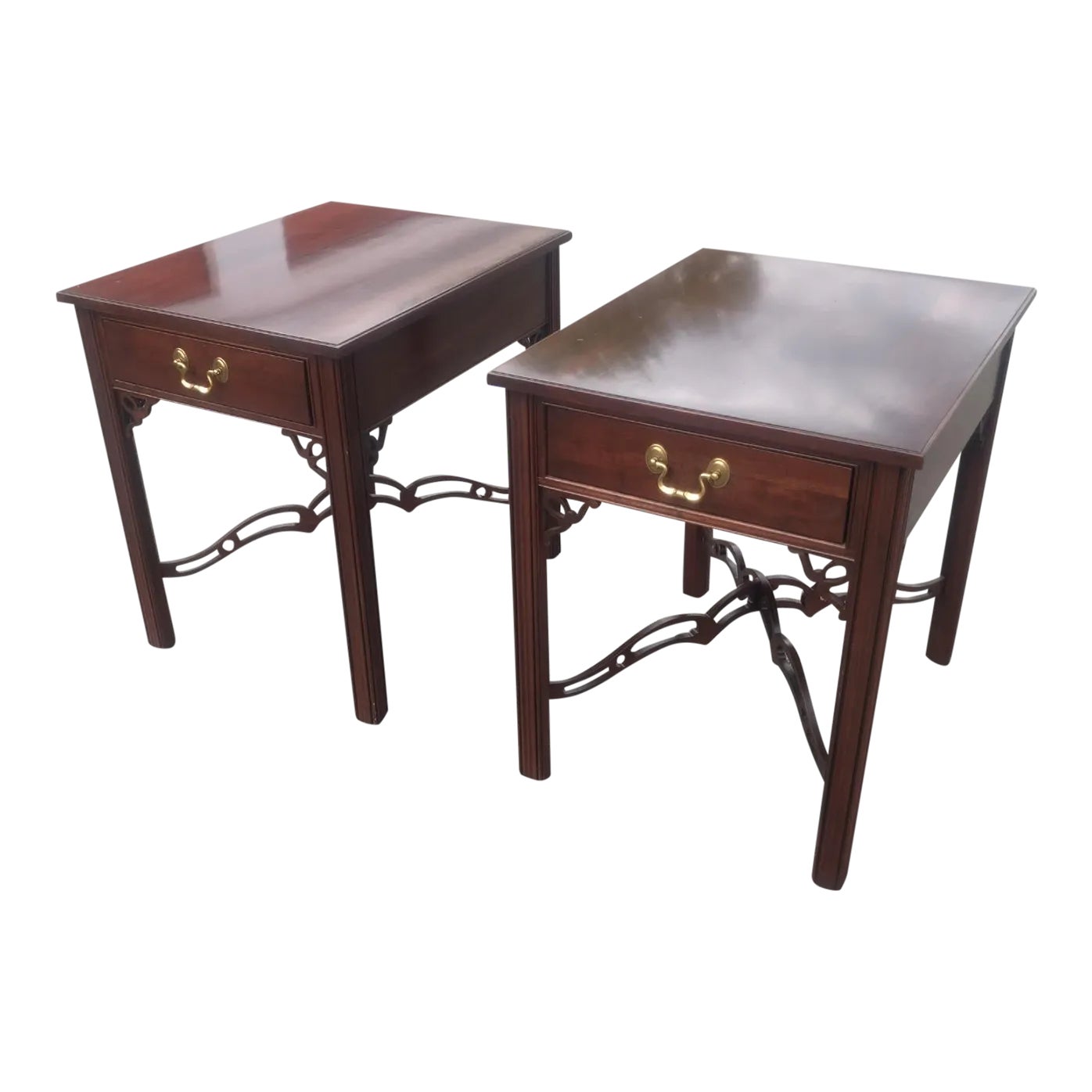 Ethan Allen Mid 20th Century Vintage MidCentury Modern Side Tables a
