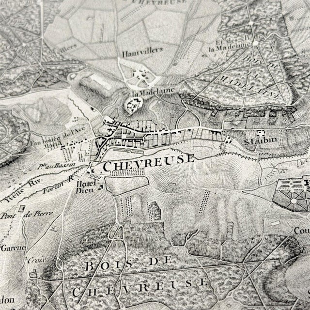 Oversized Antique Louis XVI 1807 Map of Imperial Hunts of Versailles For Sale - Image 4 of 10
