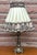 Vintage Empire Table Lamp in Brass with Fabric Shade, 1960s For Sale - Image 11 of 11