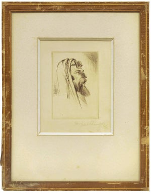 Otto Freichlinger, Untitled, Rabbi with Tefillin, Judaica, 1932
