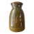 Artist-Signed Olive Green Glazed Pottery Vase For Sale