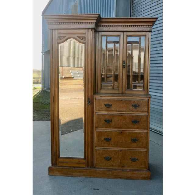 Brown Wardrobe Compactum in Ash and Burl Walnut For Sale - Image 8 of 10