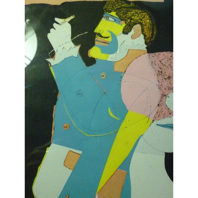 Richard Lindner “Room for Rent” Signed Mixed Media Collage on Paper by Richard Lindner For Sale - Image 4 of 7