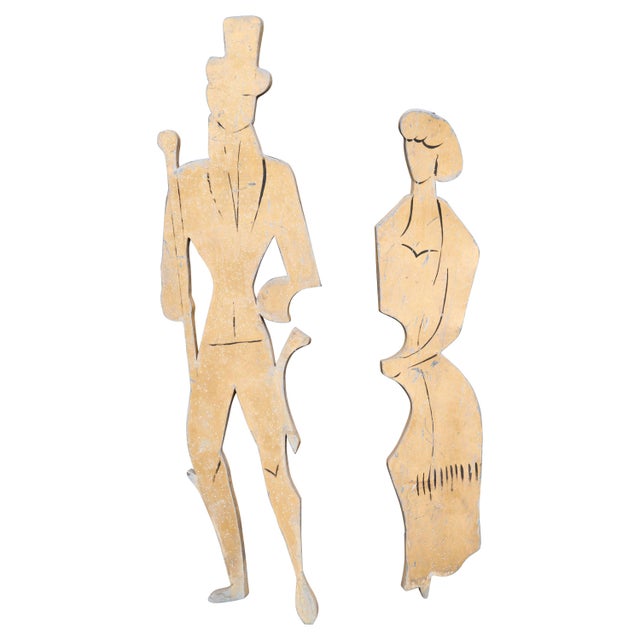 Stylized Metal Figures from France - A Pair For Sale - Image 13 of 13