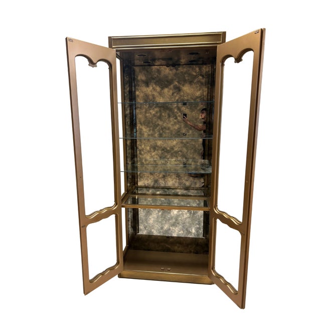 Metal Mastercraft 1970s Mid Century Brass Cabinet For Sale - Image 7 of 8