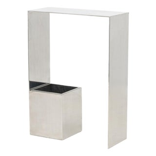 Contemporary Stainless Steel Console Table For Sale