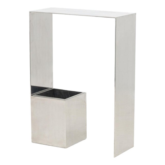 Contemporary Stainless Steel Console Table For Sale