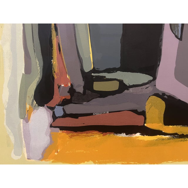 Hans Kinder (1900-1986), Silkscreen On Heavy Paper, Amazing Modern Abstract Framed Work Ready To Hang, Under Museum Glass,...