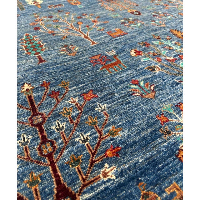 Mid 20th Century Vintage Persian Gabbeh Wool Tree of Life Rug – 154x209 Cm For Sale - Image 5 of 18