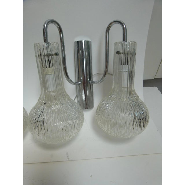 Italian Murano Glass Wall Lights, 1960s, Set of 2 For Sale - Image 4 of 6