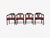 1950s Edward Wormley, Horseshoe Chairs, Mahogany, Rosewood, Red Fabric, Usa, 1950s For Sale - Image 5 of 16