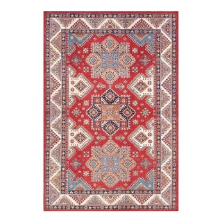 Pasargad Home Tribal Red Wool Area Rug- 6' 1'' X 8'11'' For Sale