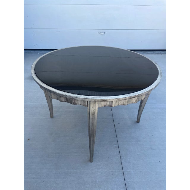 Italian Silver Gilt & Black Glass Dining Table For Sale In Philadelphia - Image 6 of 6