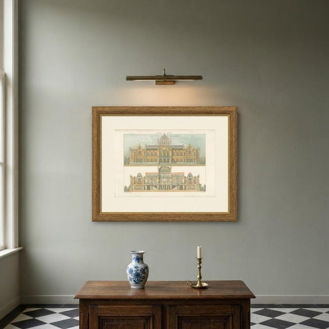 Leliman, Museum King Willem III, Elevation, Dutch Architecture Print, 1865, Paper For Sale - Image 10 of 12
