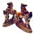 Antique Staffordshire Copper Luster Rearing Stallion Mantle Figurines, Circa 1910 For Sale