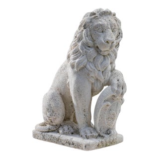 20th Century French Concrete Lion Sculpture For Sale