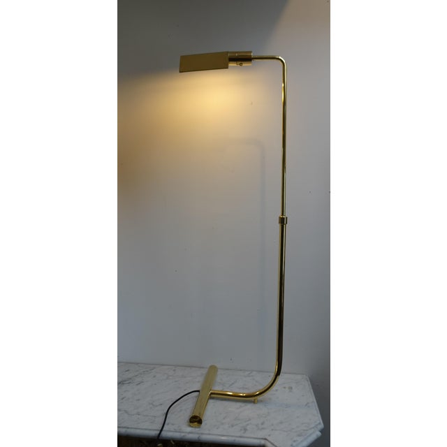 1970s Adjustable Brass Reading Lamp attributed to Christian Liaigre, France, 1970s For Sale - Image 5 of 18