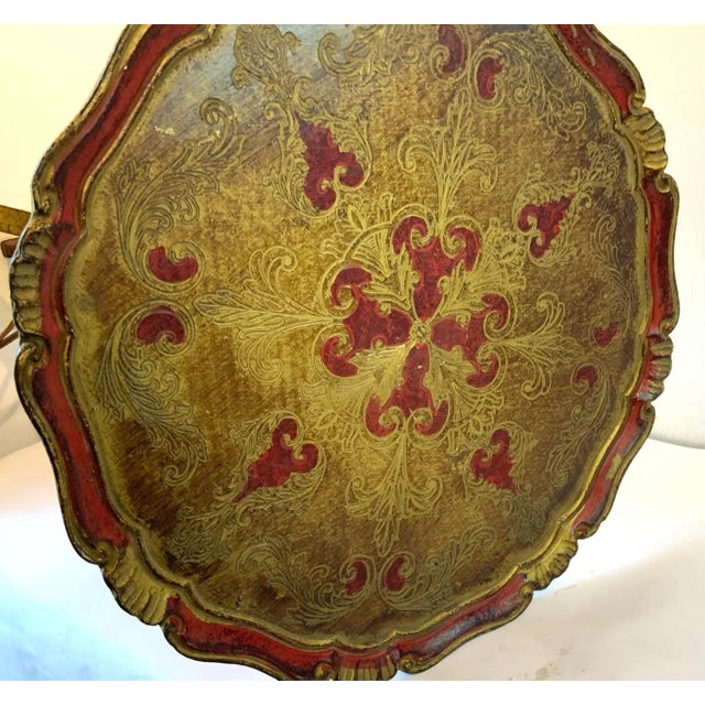 Mid 20th Century Vintage Italian Gilt Wood Wine Table For Sale - Image 5 of 7