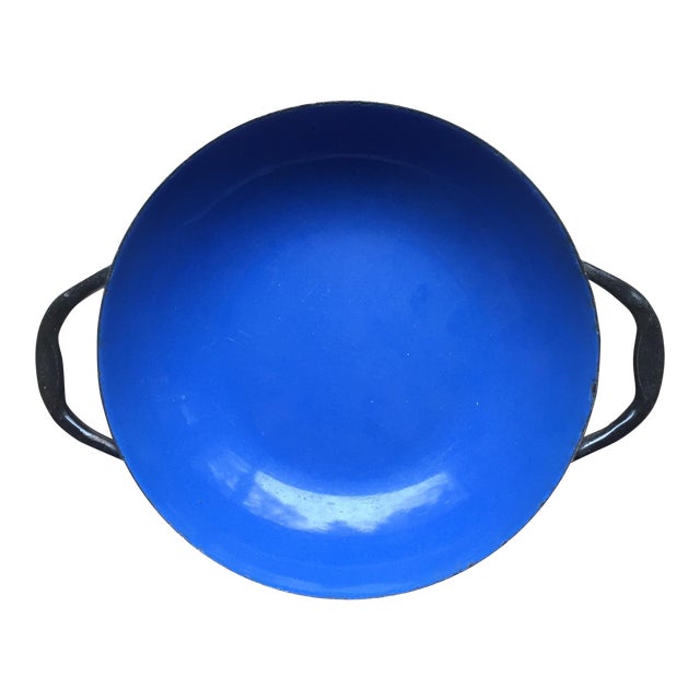 Small Blue Enamel Paella Pan Chairish