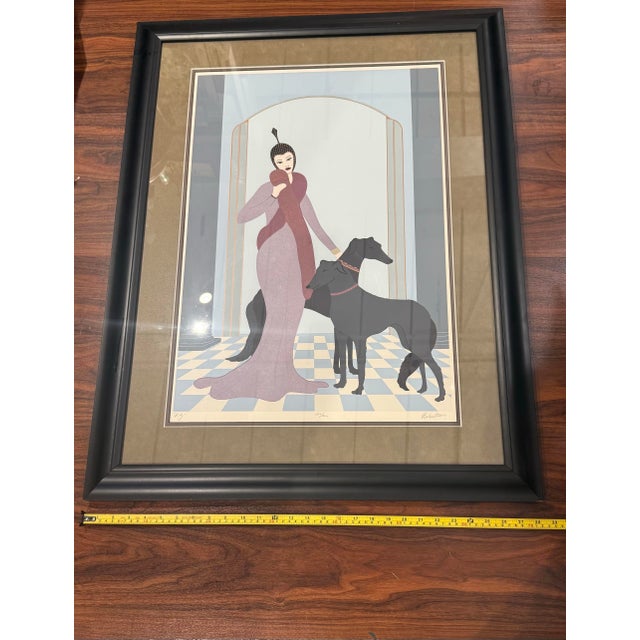 Erté Framed Serigraph “Symphony in Black” (1980s) — Official Hand-Signed Limited Edition Print 132/300, Robertson Publishing For Sale - Image 10 of 12