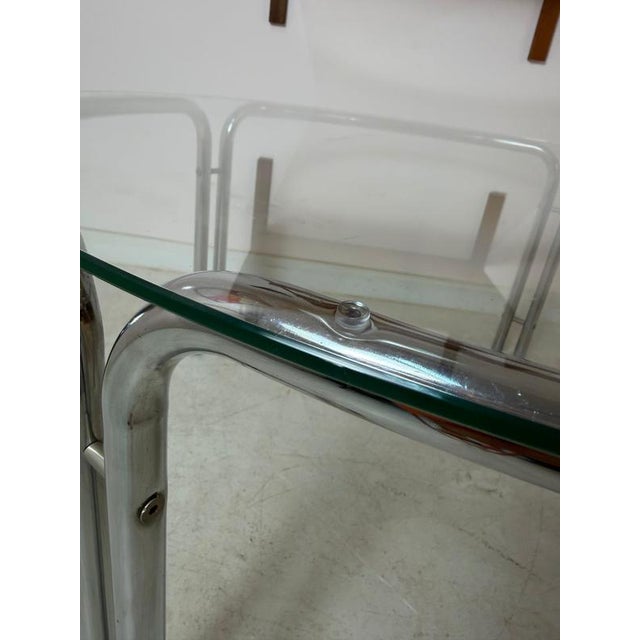 Round Coffee Table in Glass and Chrome For Sale - Image 10 of 11