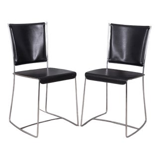 Vintage Leather Chairs by Segis Italia, 1990s, Set of 2 For Sale