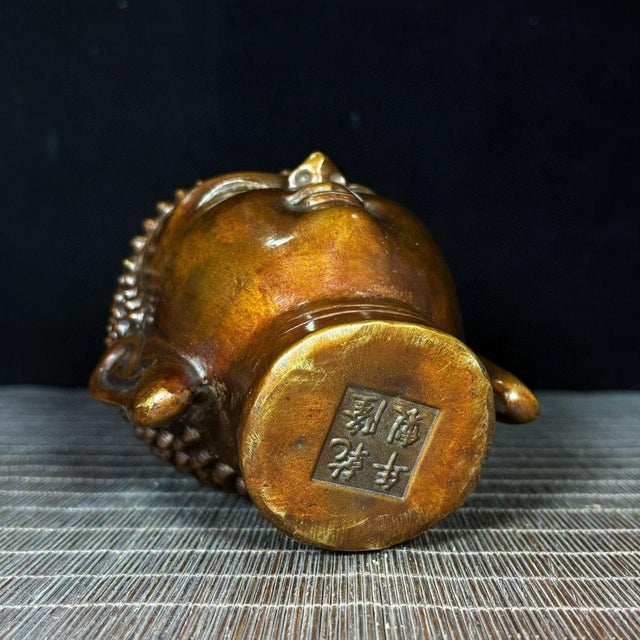 Solid Brass Shakyamuni Buddha Head Statue, Buddhist Religious Decor For Sale In Los Angeles - Image 6 of 9