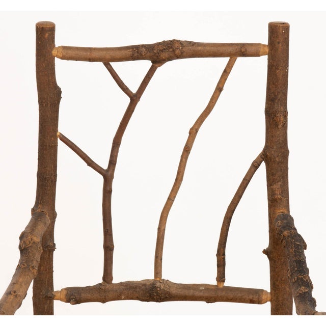 Rustic Adirondack Style Rustic Twig and Branch Arm Chair For Sale - Image 3 of 7