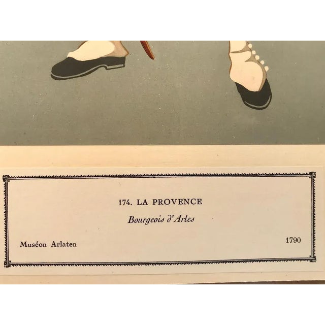 1920s Vintage French Regional Costume Print 1929 Man From Provence France For Sale - Image 5 of 6