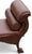 1980s 20th-C. Empire Regency Style Carvec Mahogany and Leather Bench Ottoman For Sale - Image 5 of 8