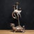 Late 19th Century Pair of Vintage Bronze Turtle Dragon and Crane Candle Holders For Sale - Image 5 of 9