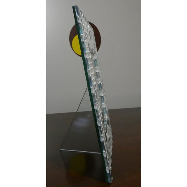 Table Mirror and Crystal Mosaic Photo Frame by Vetreria Darte, Italy, 1990s For Sale - Image 4 of 9