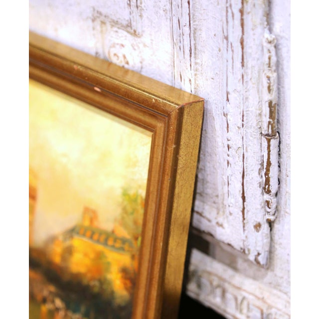 Early 20th Century Early 20th Century French Arc De Triomphe Oil Painting in Gilt Frame For Sale - Image 5 of 9