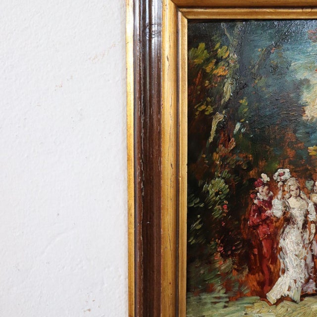 Adolphe Joseph Thomas Monticelli, Gallant Scene, 19th Century, Oil on Board, Framed For Sale - Image 11 of 14
