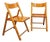 Vintage Folding Pine Chairs, 1980s, Set of 2 For Sale