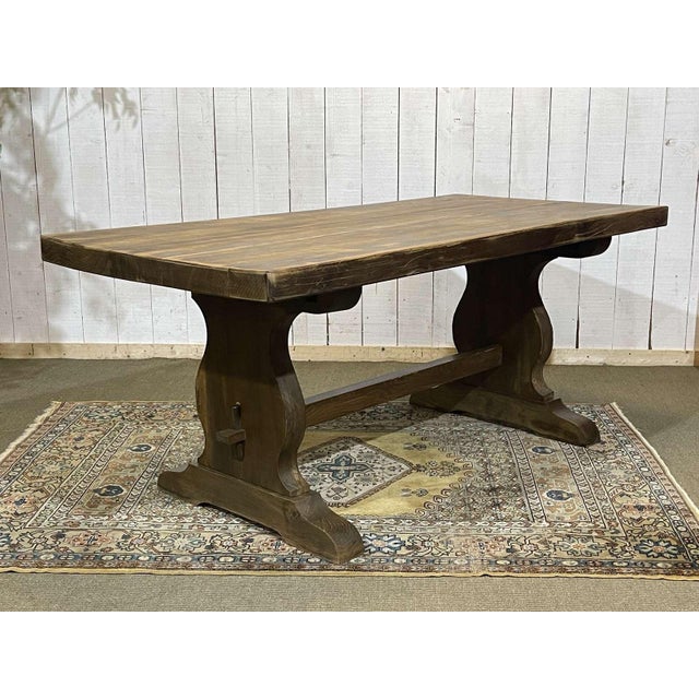 Monastery Table in Elm, 1970s For Sale - Image 3 of 18