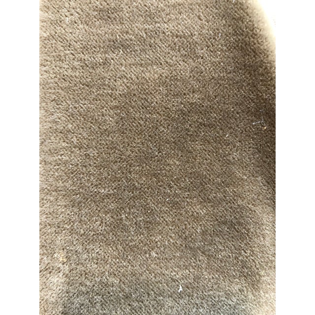 MidCentury Modern Taupe Wool Mohair Velvet Upholstery Fabric by the