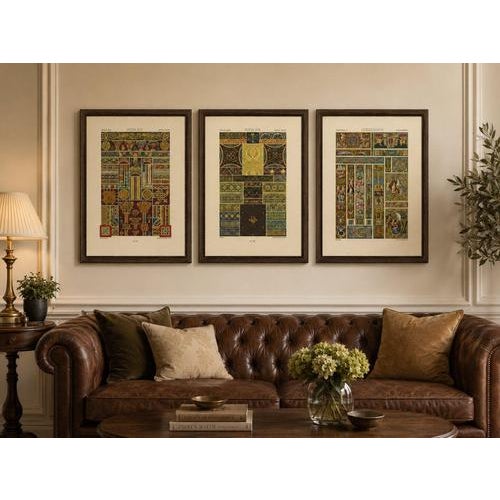 Paper After Albert Racinet, Medieval & Renaissance Ornament, 1873, Lithograph, Set of 3 For Sale - Image 7 of 9