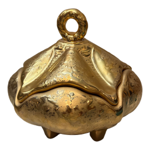 Mid 20th Century 22 Karat Gold Ceramic Candy Dish
