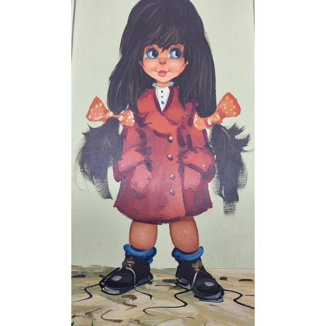 1970s Michel Thomas, Children of Paris, 1970s, Oil on Canvas For Sale - Image 5 of 14